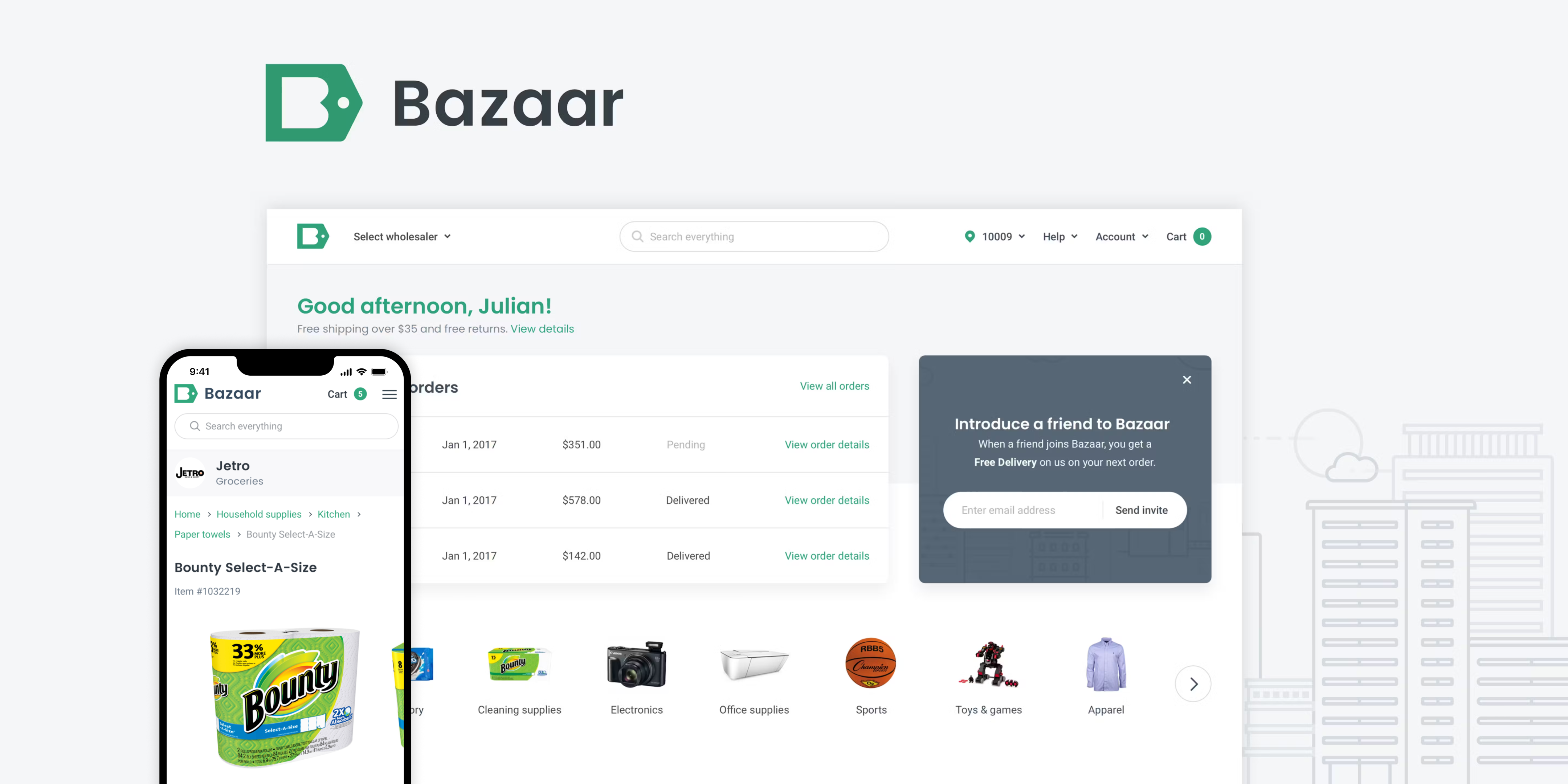 Bazaar platform showcase