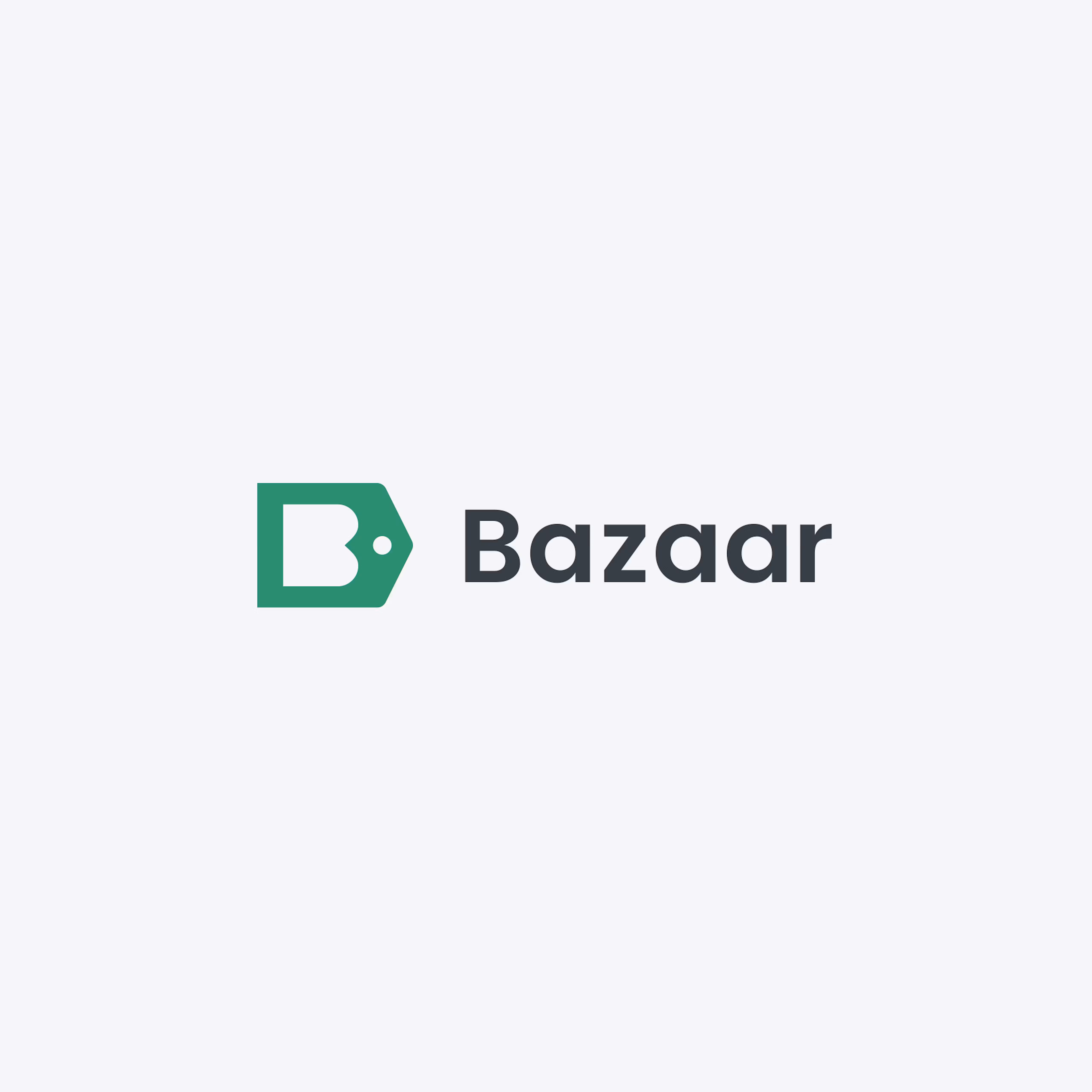 Bazaar logo over light background