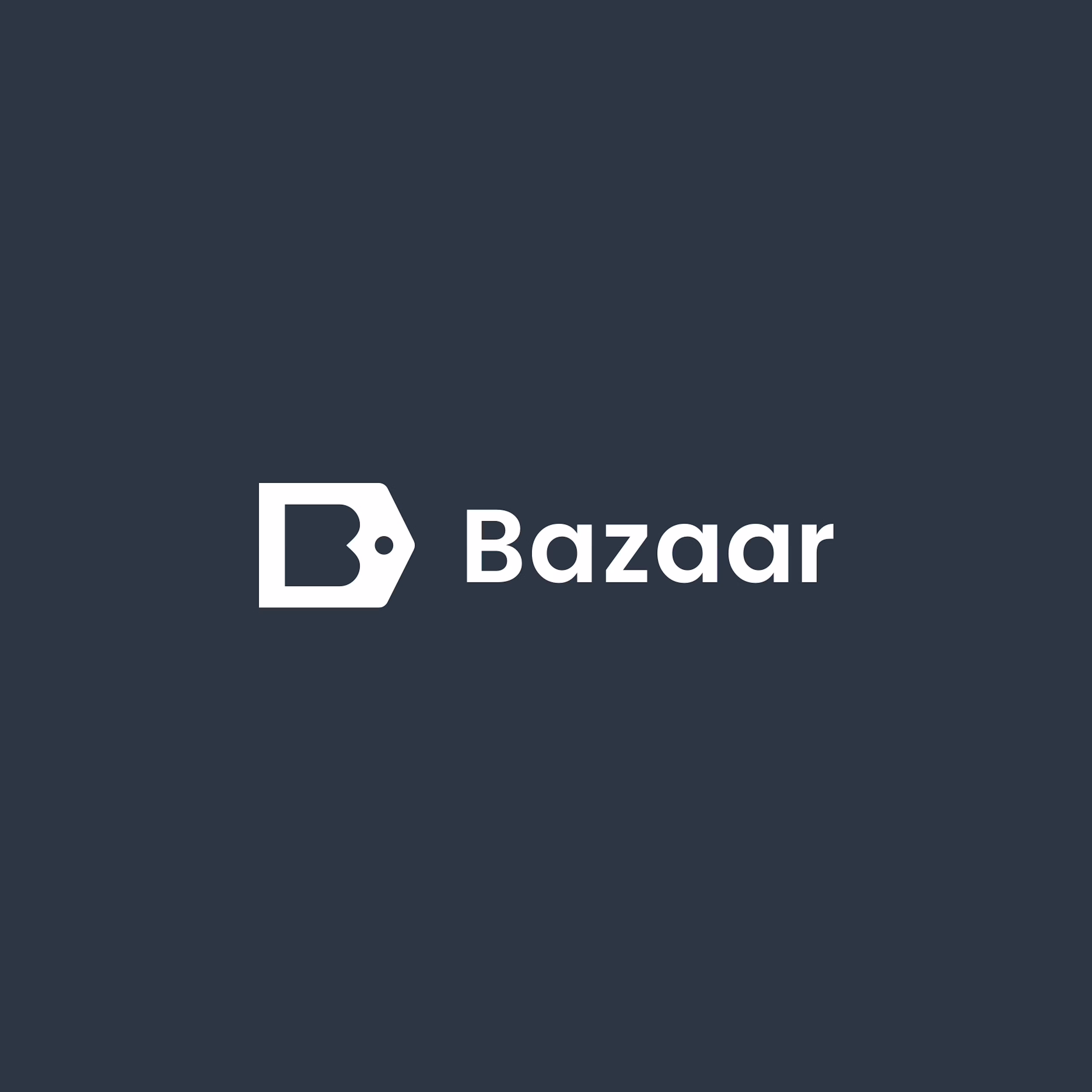 Bazaar logo over dark background